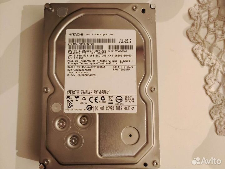 Жесткий диск 3 тб hitachi 7200