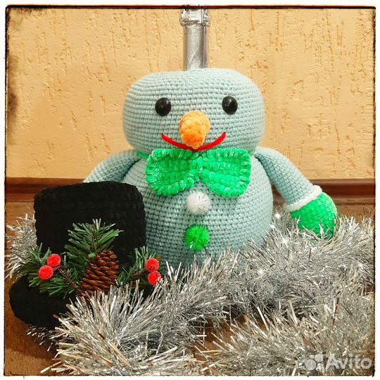 Снеговик- чехол под шампанское