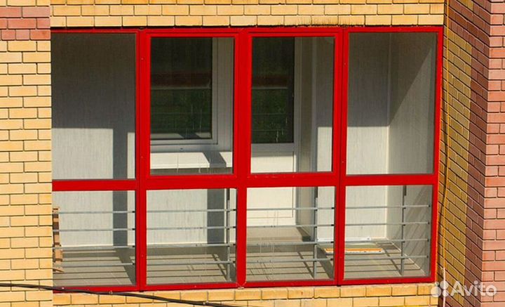 Остекление балконов и лоджий в рассрочку K8278