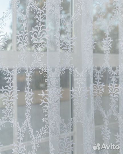 Тюль Лилиан Белый