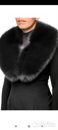 Меховой воротник песец крашеный новый