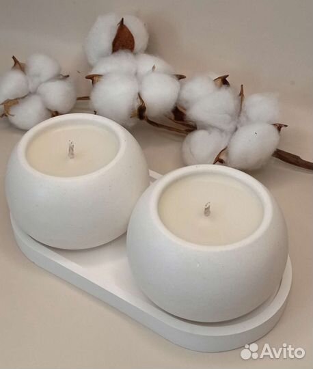 Набор свечей из кокосового воска