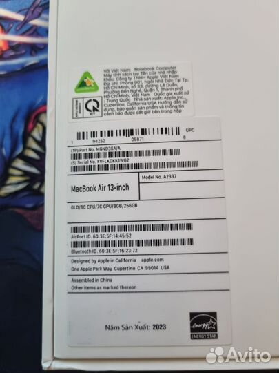 Новый Macbook air m1 256gb