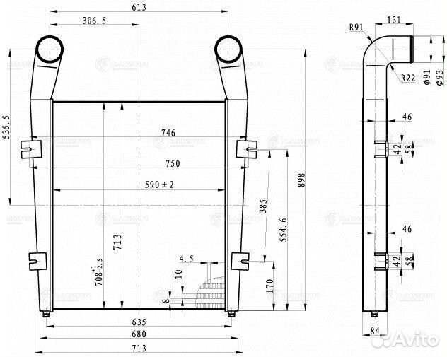 Интеркулер маз ямз-656, 658 Евро-3