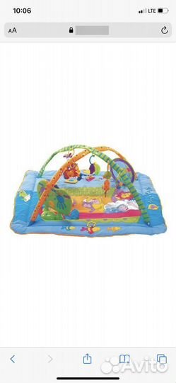 Развивающий коврик tiny love