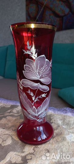 Вазы Красное стекло СССР
