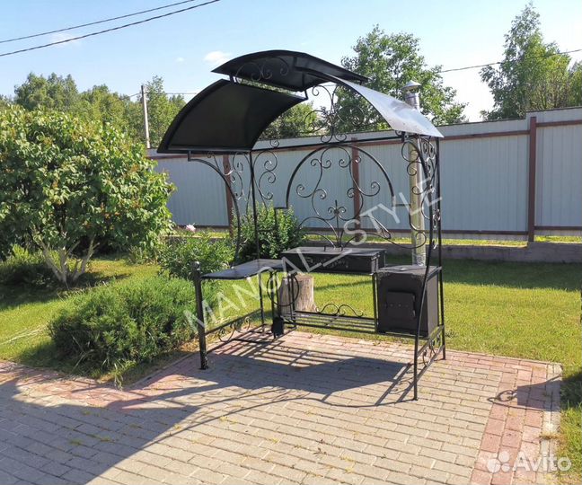 Мангал с крышей