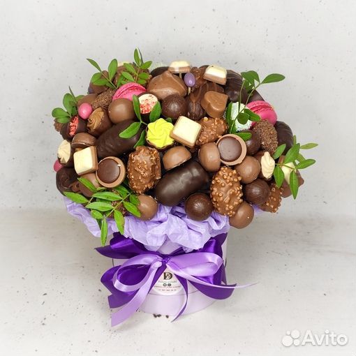 Сладкий букет из конфет, шоколадный букет