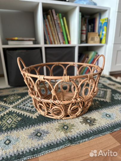 Плетеная корзина из ротанга икеа