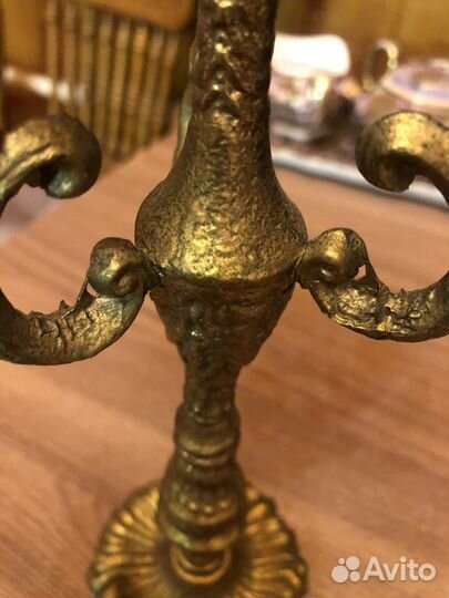 Винтажный подсвечник бронза