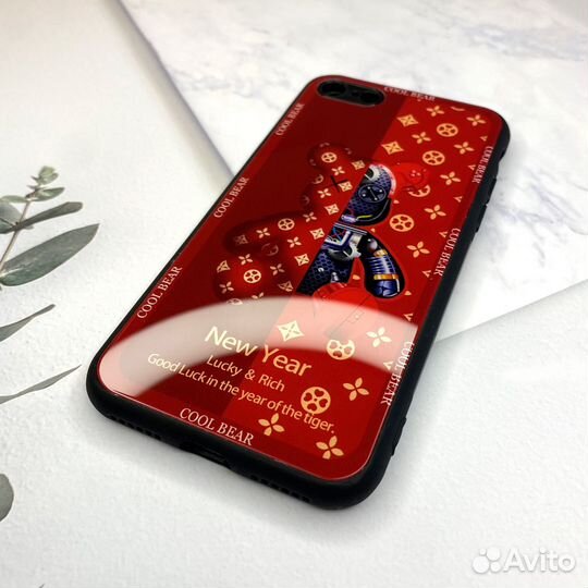 Чехол на iPhone 7 / 8 / SE Стеклянный мишка Robot