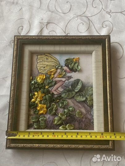 Вышитая картина, 26х23 см, ручная работа