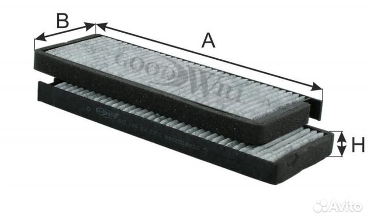 Goodwill AG 135 2K CFC Фильтр салона угольный