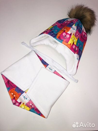 Комплект детский шапка и снуд