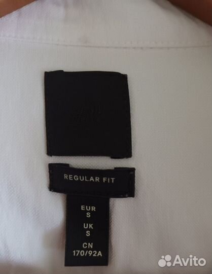 Мужская рубашка белая H&M