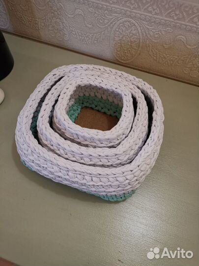 Вязанные корзины