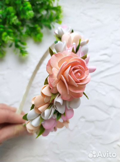 Ободок с цветами