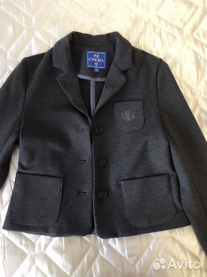 Пиджак школьный серый для девочки 134-140