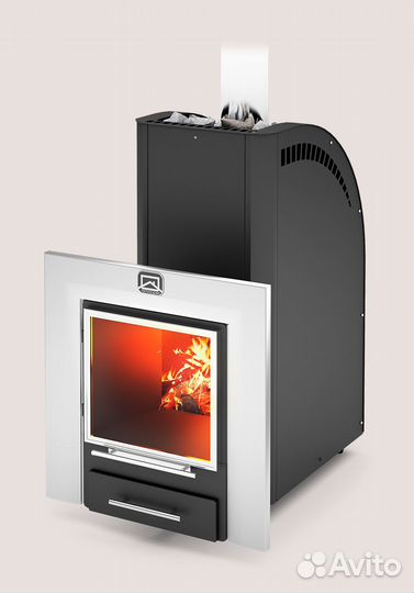 Печь для бани Каскад-18 лп Панорама Теплодар