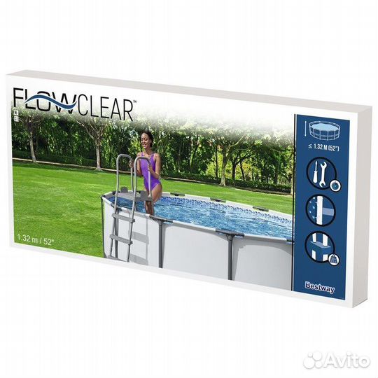 Лестница для бассейнов 132 см 58337 Bestway