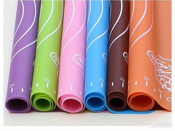 Силиконовый коврик для раскатки теста и выпечки