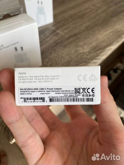 Apple Адаптер USB Type C 20W Оригинал Новый