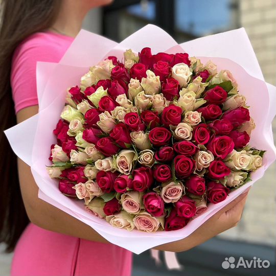Букет из 101 розы с бесплатной доставкой