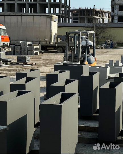 Кашпо бетонное, кашпо для кафе