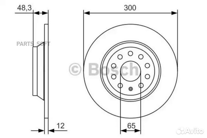 Bosch 0986479A84 Диск тормозной