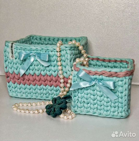 Вязанные корзины