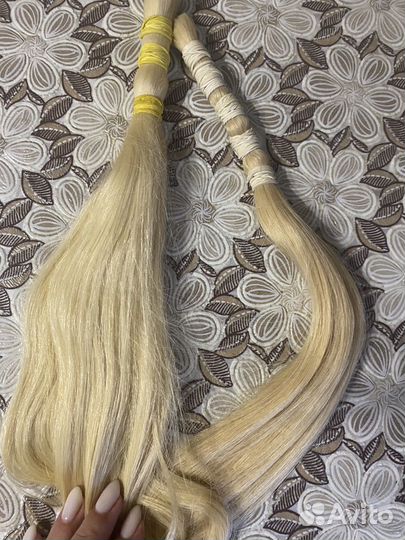Волосы для наращивания 50 см блонд