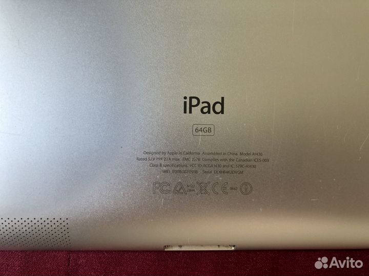 Apple iPad 3 Retina Wi-Fi + Cellular, 64 Gb, A1430