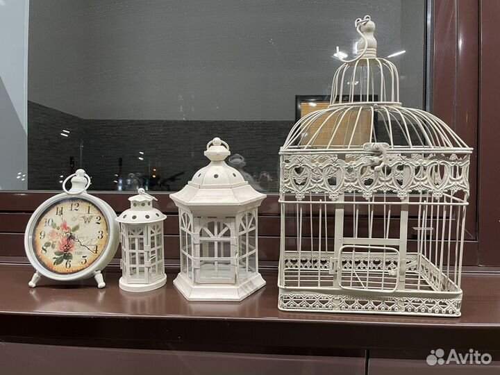 Декор для дома, клетка, будильник