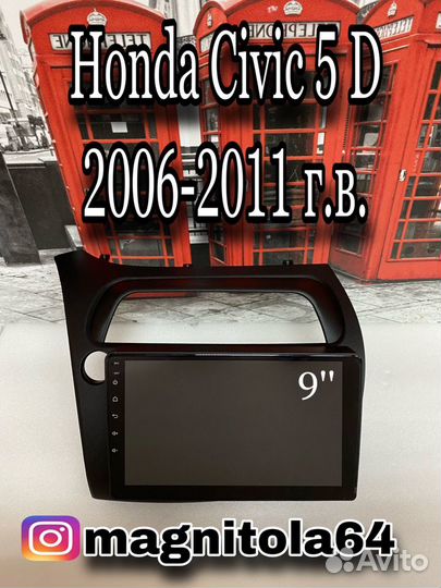 Android магнитола Honda Civic 5D 2006-2011