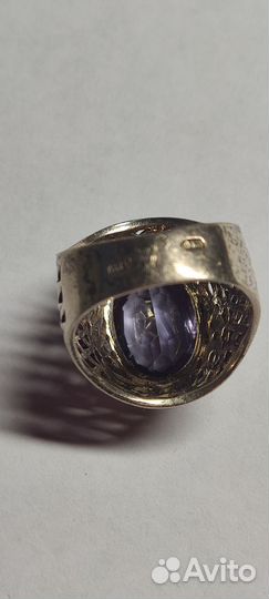 Серебряное кольцо женское СССР с александритом