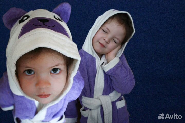 Детские махровые халаты. Египетский хлопок