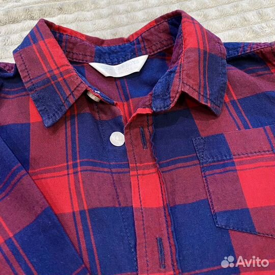 Рубашка детская клетчатая 104