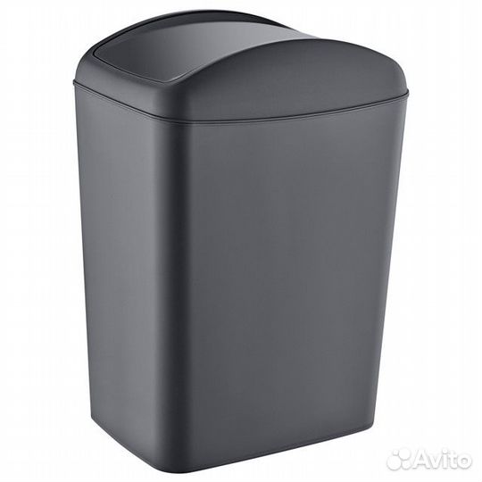 Контейнер для мусора turan Soft Anthracite 20л прямоугольный пластик серый