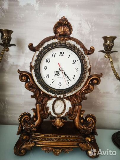 Часы и подсвечники комплект для камина