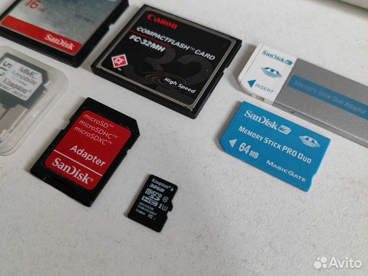 Карта памяти CF Compact Flash и SD 133 200 266