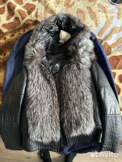 Кожаная куртка с мехом