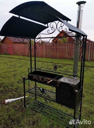 Мангал с печью