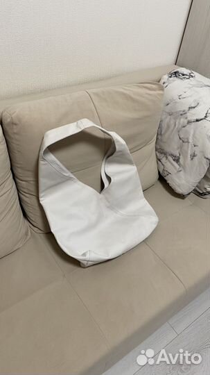 Сумка-шопер женская белая вместительная