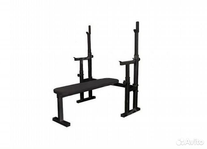 Скамья + стойки для штанги + подстраховка