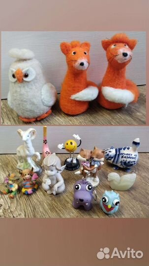 Валяные игрушки, фигурки фарфоровые
