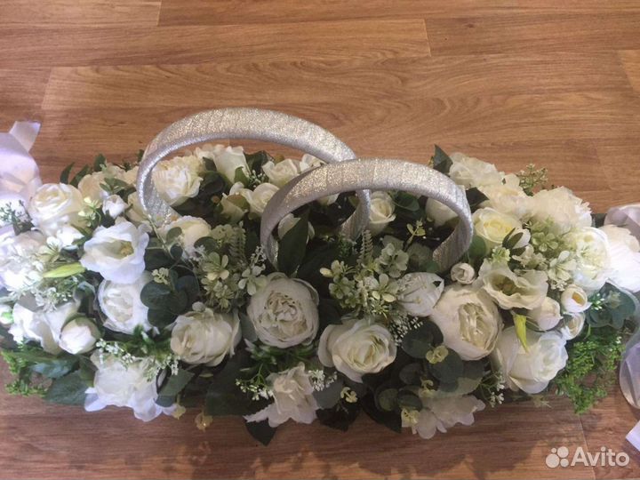 Украшения на машину свадебные