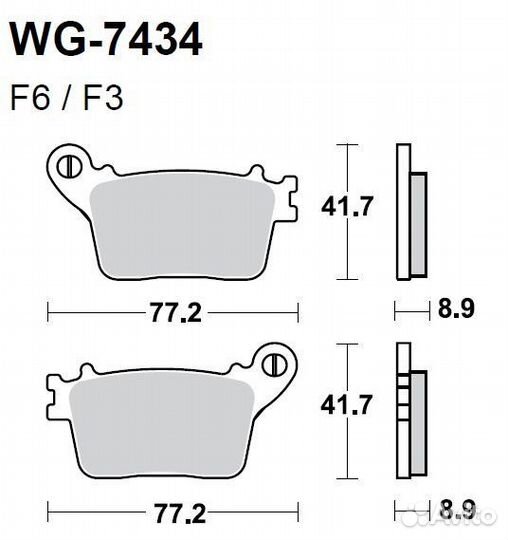 Колодки WRP WG-7434-F6 (FDB2221 / FA436) Италия