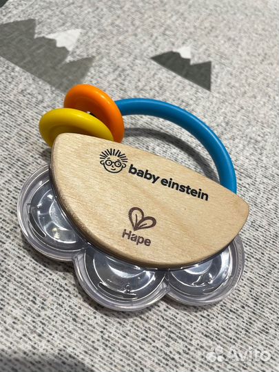 Музыкальная игрушка 2 в 1: бубен и погремушка