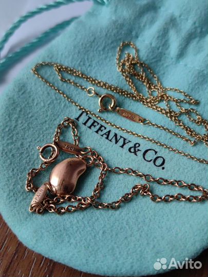 Tiffany оригинал браслет и цепь 750 золото