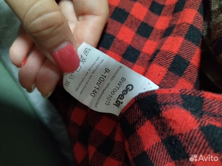 Фланелевая рубашка для мальчика 140-146